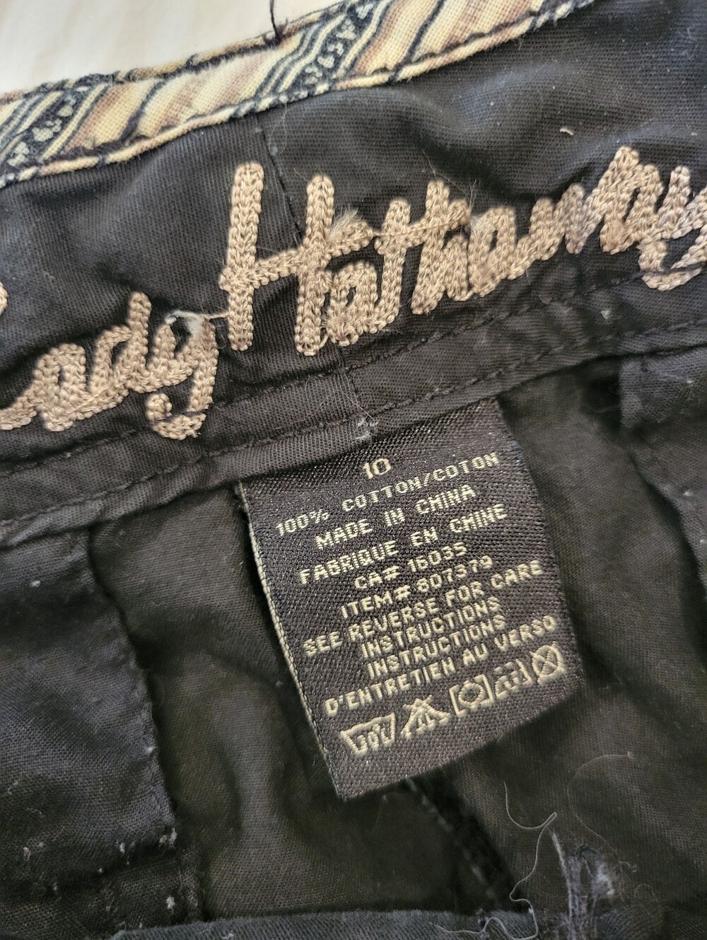 Lady Hathaway 100% Cotton Black Capris Size 10 - Picture 5 of 7